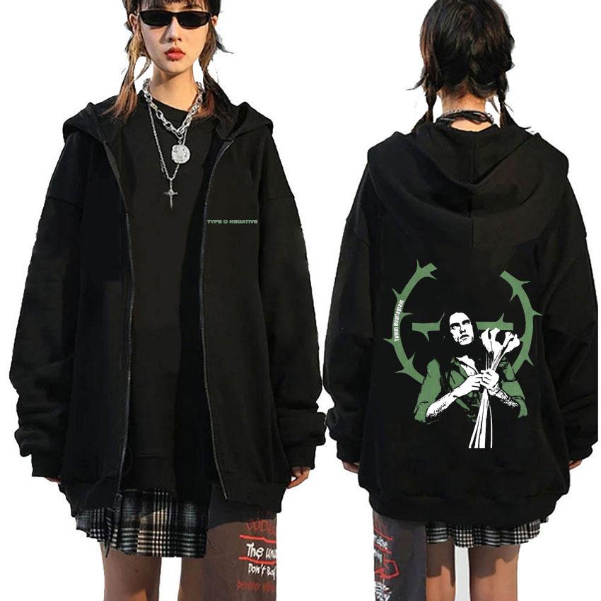 Rock Band Type O Negative Suspended in Dusk Essential Zipper Hoodie Men Women Casual Vintage Zip Up Jacket Male Oversize Hoodies