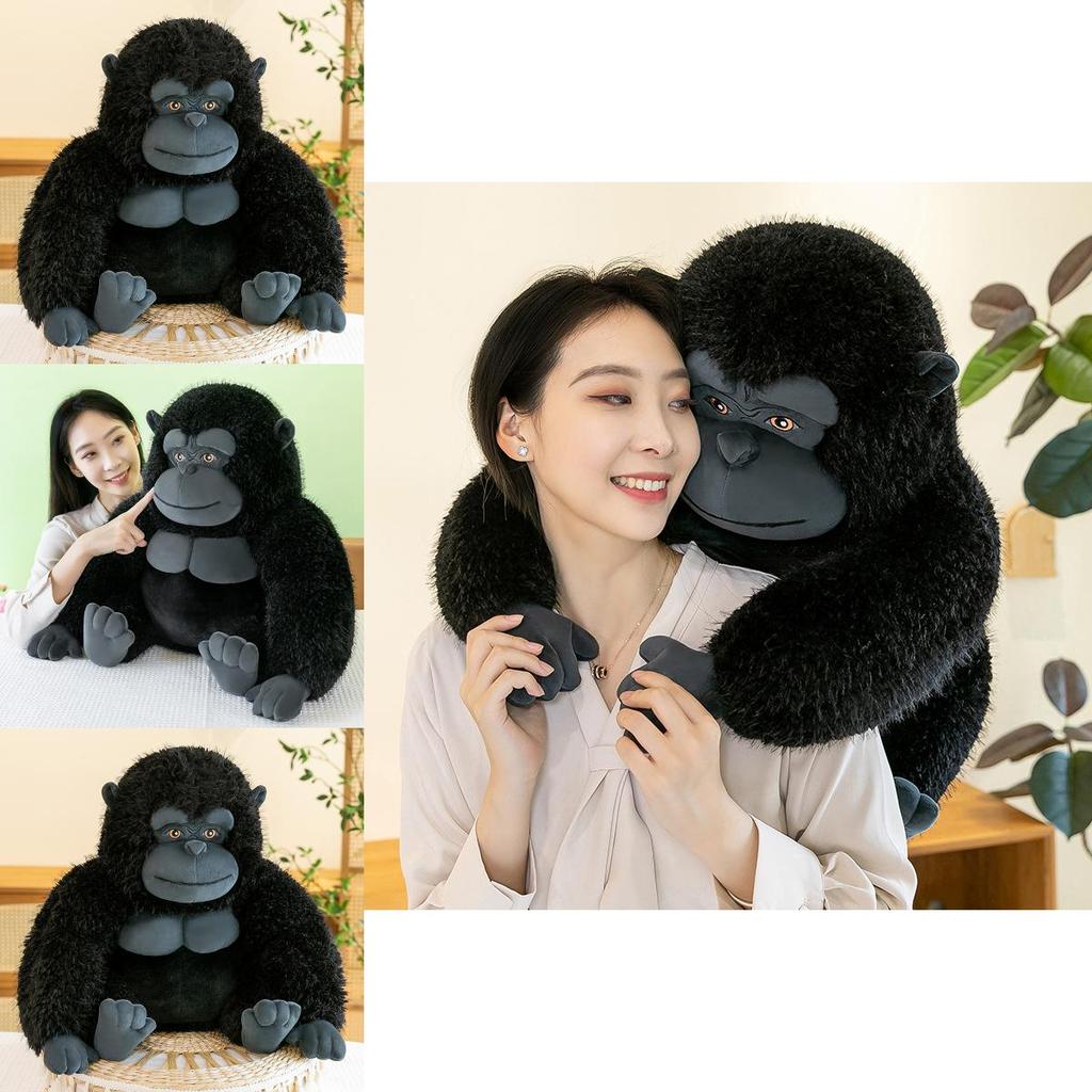 Schwarzes Süßes Gorilla-Stofftier Für Kinder Weiches Tier-Cartoon-Geschenk