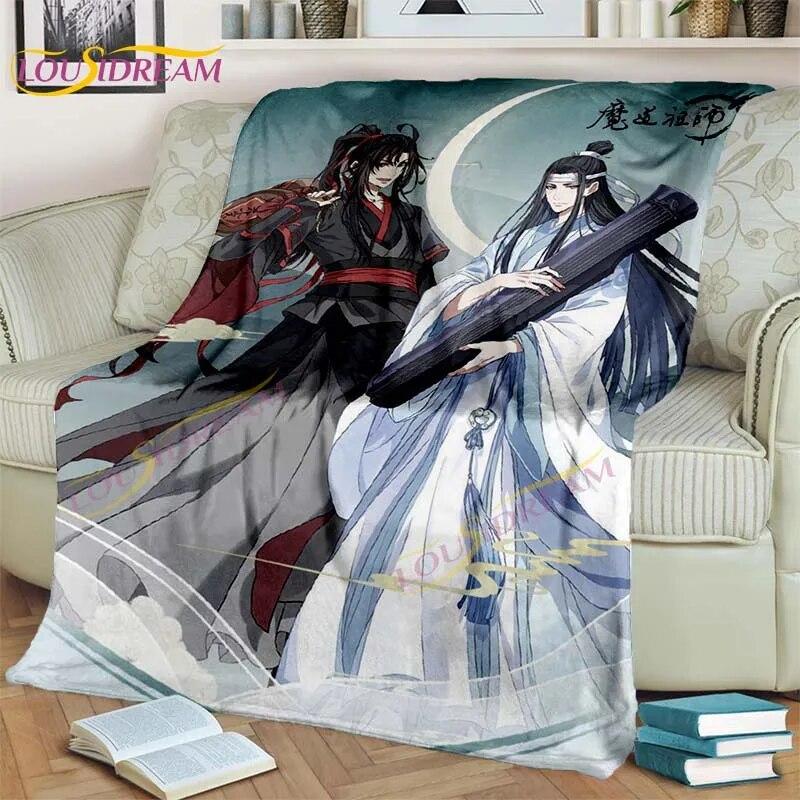 Official Grandmaster of Demonic Blanket Cartoon Blankets Wei Wu Xian Blankets Bed Sofa Soft Blanket Novel Lover Fan Gifts