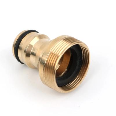 Conector de tubo de agua para manguera de rosca M22 M24 de latón, adaptador a presión para grifo, conector rápido para jardín