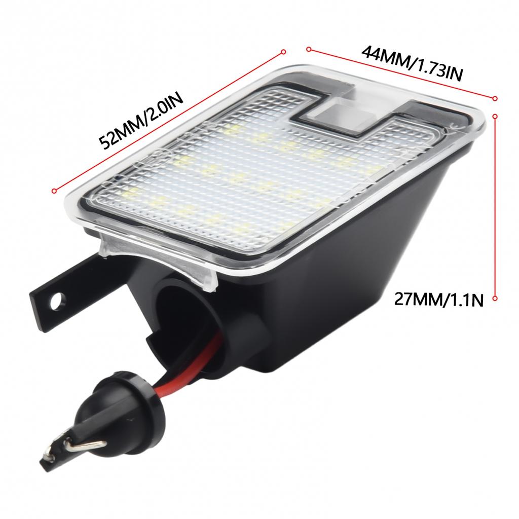 12V Side Mirror Lights 2pcs 52 X 44 X 21.5mm Brand New Bright White