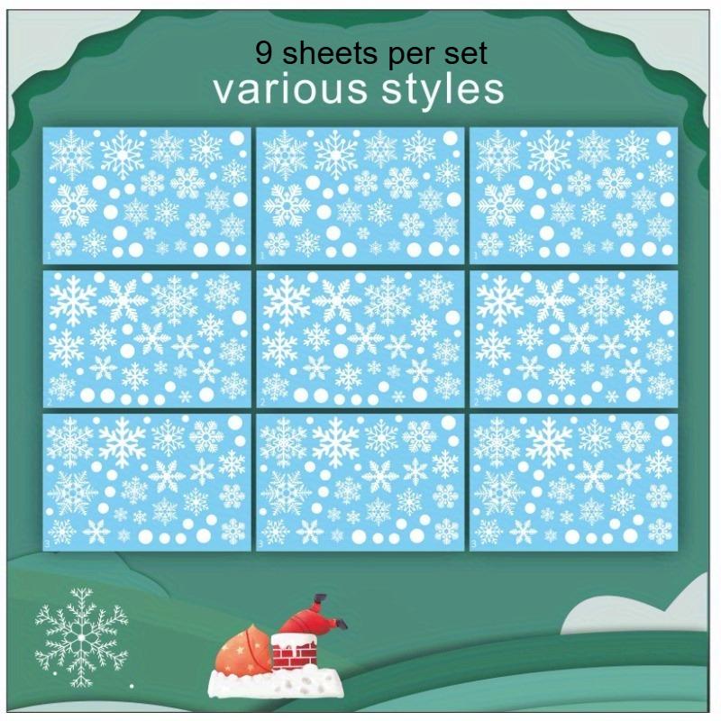 

9 sheets Reusable PVC Christmas Window Clings Static Stickers for Holiday , Perfect for Christmas & Thanksgiving Party Supplies