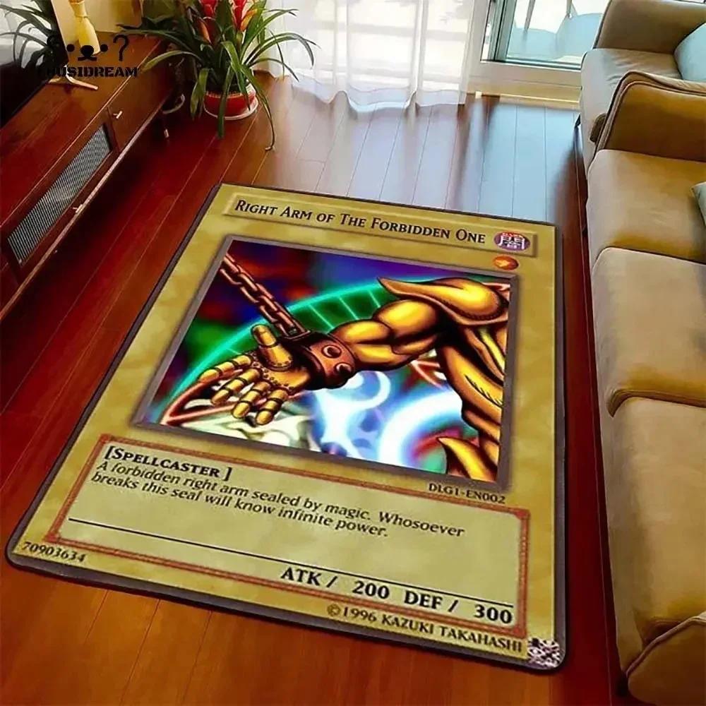 Yu-Gi-Oh Blauer Weißer Drache Anime Rutschfester Teppich Cartoon Bodenmatte für Wohnzimmer Schlafzimmer Dekorativer Bereichsteppich Perfektes Geschenk