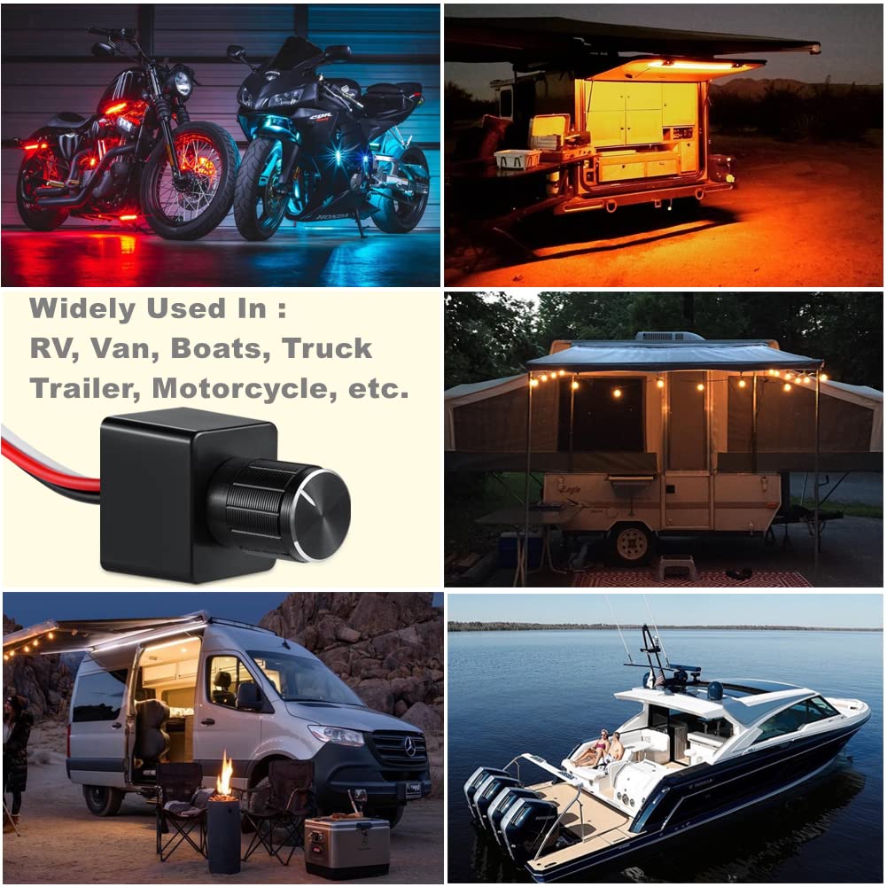 Acegoo Dimmer Switch RV Light Dimmer High Side PWM Dimmer Switch for Boat