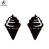 Stainless Steel Bat Stud Earrings for Women Men Punk Halloween Party Gift Goth Skull Spider Web Earings Cosplay Piercing Jewelry