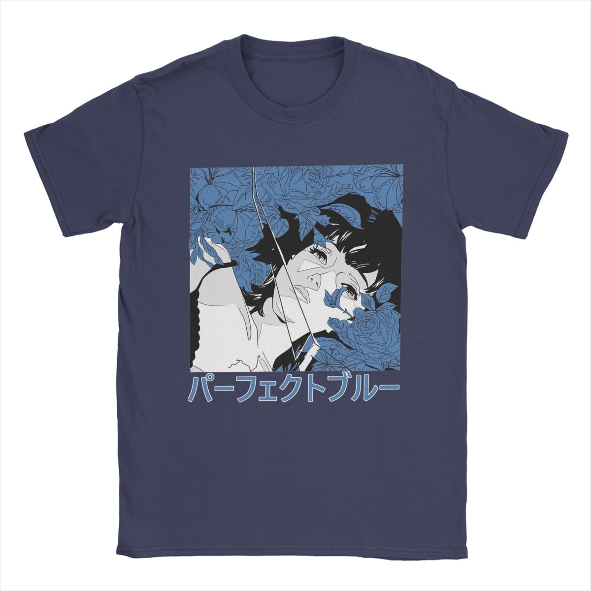 

Мужская футболка Perfect Blue Casual Cotton Tee Shirt Short Sleeve Anime T Shirts Round Gate Tops Plus Size XL