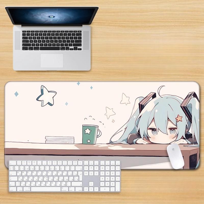 Chibi Hatsune Miku Collage Extended Gaming Mouse Pad Cute Anime Desk Mat NonSlip Keyboard Pad