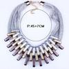 Geometric Shaped Pendant Necklace Multilayer Choker for Women Jewelry Accessories Festive Gift