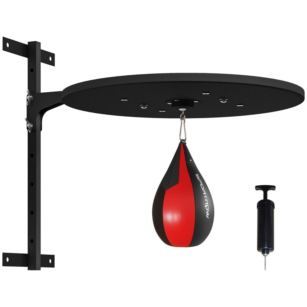 Wall Mounted Platform With Speed Ball Punching Bag For Boxing Training Adjustable Height 360 Degree Swivel