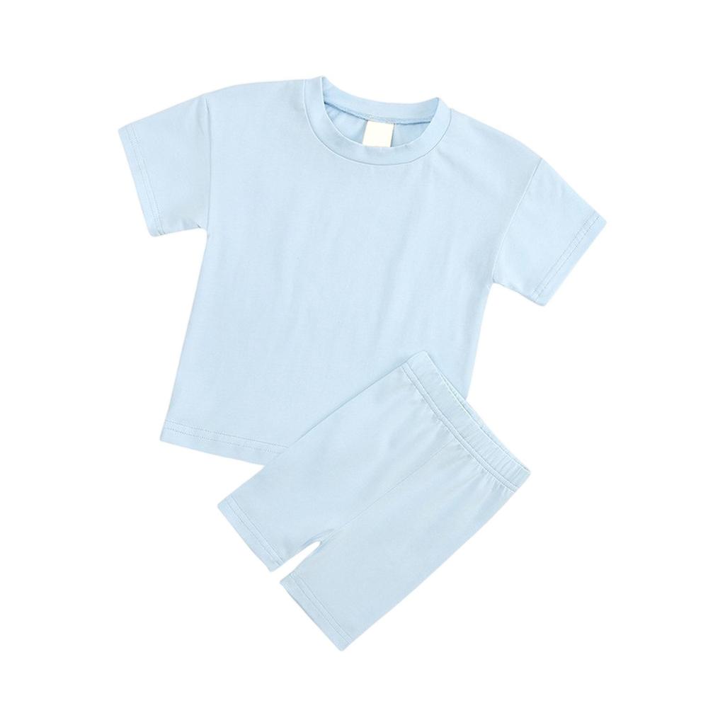Kid Patriotic Outfit - Short Sleeve & Shorts 2-Piece Set For Girl