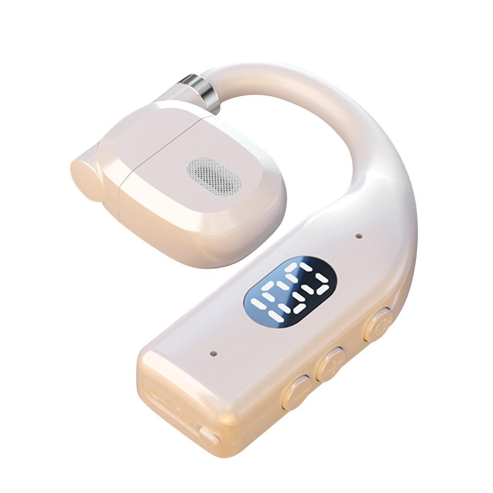 LED Single Earphones Long Standby Business Headphones Waterproof Mono Headset Outdoor Call Bluetooth5.3 Wireless Earbuds