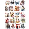 20pcs Watercolor Cute Japanese Cat Lucky Cat Stickers DIY Scrapbook Diary Decoration  Album Style Stationery Journal Supplies