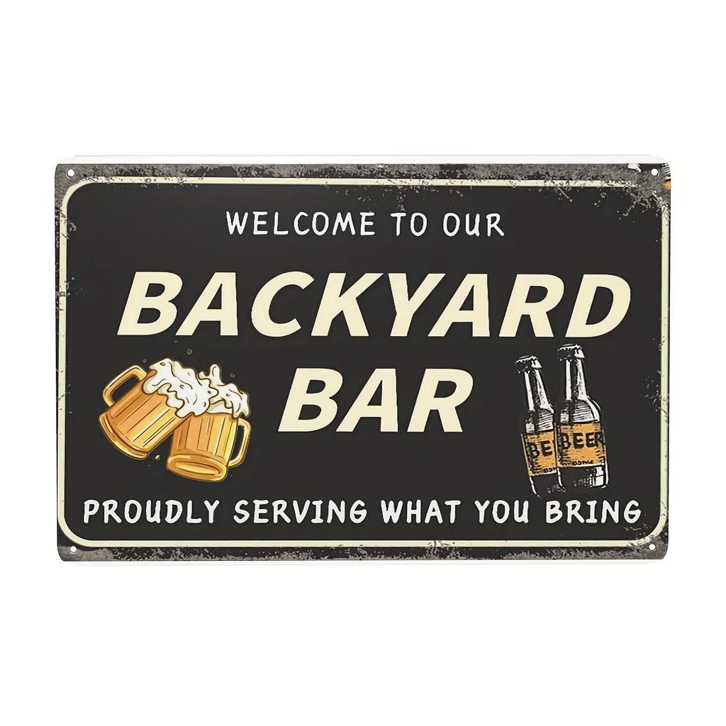 FJ Vintage Bar Signs Bar Decor Funny Bar Open Metal Signs for Home Bar Man Cave Decor Signs 20x30 Cm Retro Bar Metal Iron Signs