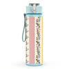 1PC Ethnic Striped Boho Textile Print 750ml Color Plastic Sports Water Bottle Leakproof Flip Straw Lid Suitable for Sports Office Home Use