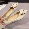 Fashion Office Pointed Toe Women's Flat Shoes Low Price Ladies Footwear Luxury Brand Chic and Elegant Lastest 2025 Summer Dress Y2k Shoe
