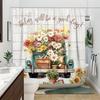 Elegant Watercolor Floral Design Waterproof Shower Curtain – Perfect for Adding a Vibrant and Artistic Touch to YourBathroom