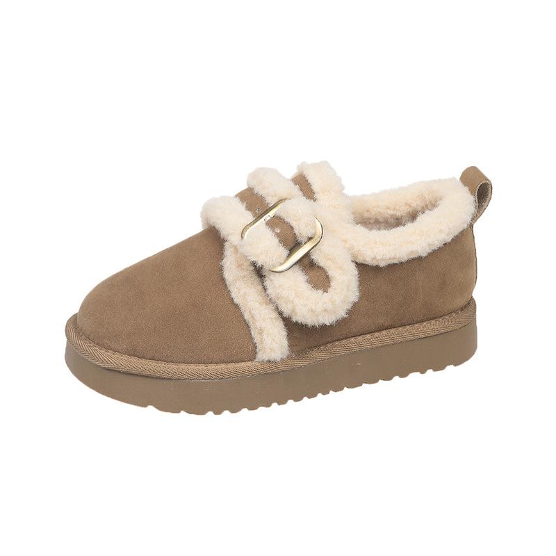 

Женские модные зимние теплые хлопковые мокасины без застежек, женские повседневные мокасины с флисовой подкладкой и толстой подошвой 35 хаки