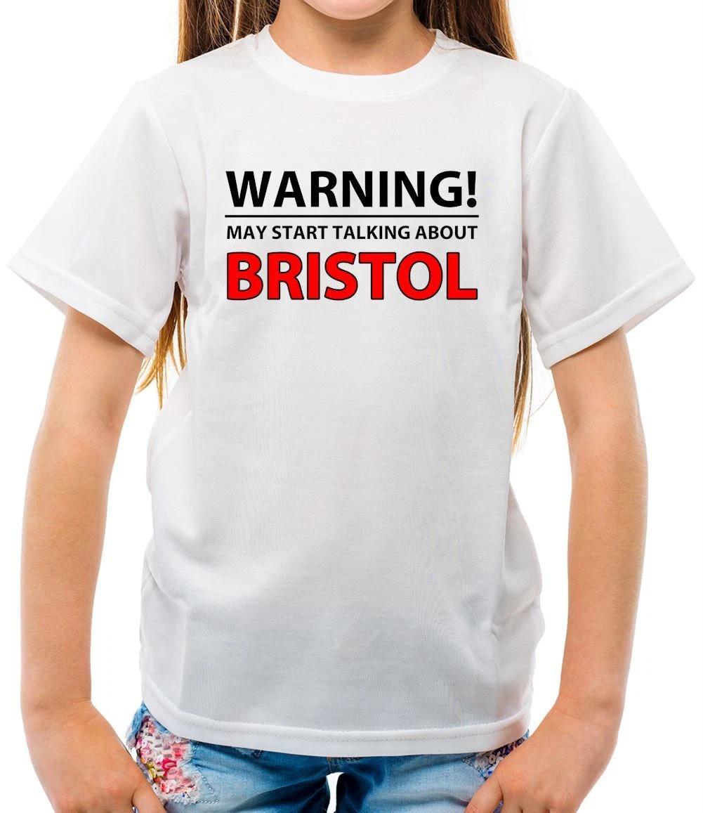 Warning May Talk Bristol - Kids T-Shirt - Rovers City Robins Pirates Love 120