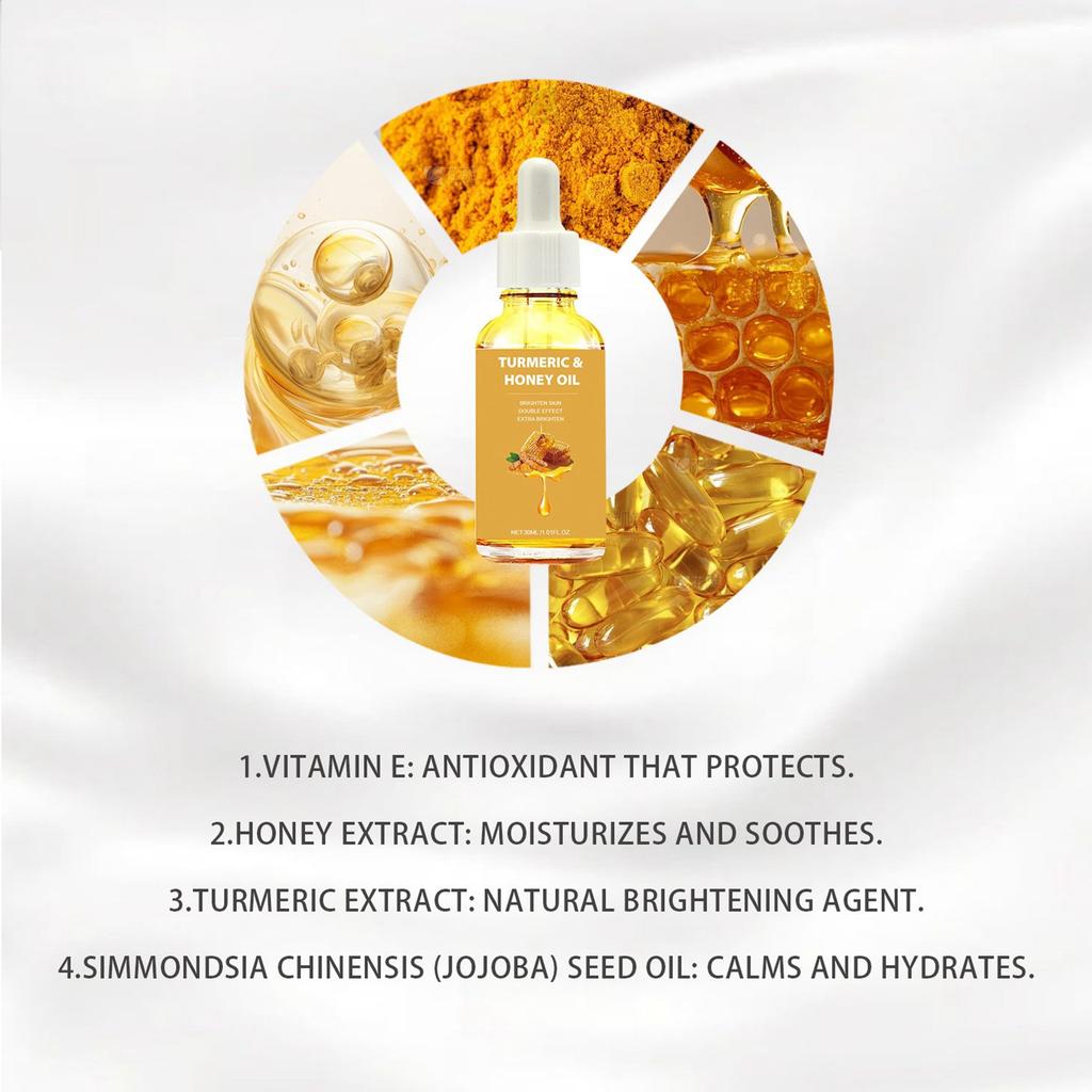 Honey Oil Nourishes, Moisturizes, Brightens Skin Tone, Soothes Dryness, And Provides A Base Oil For The Skin,30ML