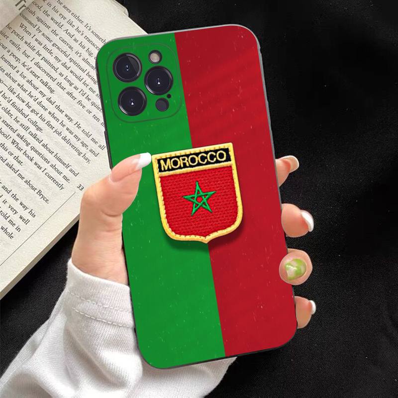Morocco Flag Phone Case Silicone Soft for iphone 14 13 12 11 Pro Mini XS MAX 8 7 6 Plus X XS XR Cover