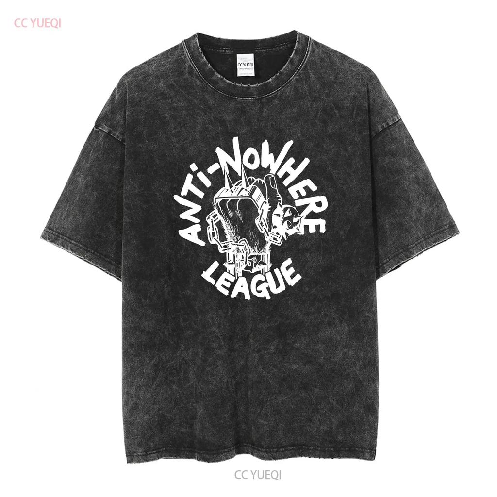 VINTAGE 80s ANTI NOWHERE LEAGUE PUNK ROCK HARDCORE TOUR CONCERT PROMO T SHIRT long sleeves vintage Washed Top For Everyday Wear