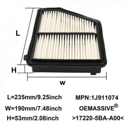 Engine Air Filter For Honda Civic DX LX EX EX-L LX-P Sport Touring17220-5BA-A00