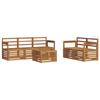 Outdoor Sofa Set 6 Pcs Natural Solid Acacia Wood