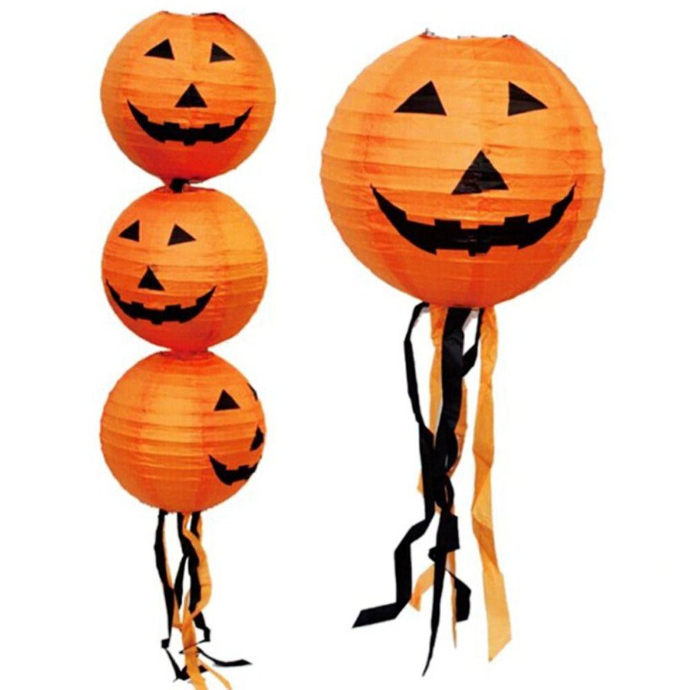 Skeleton Hangingn Tassels Lantern Pumpkin Halloween Paper Lanterns Funny   Shopping Mall