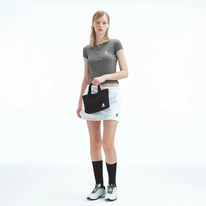 COTTON MINI TOTE BAG (BLACK)