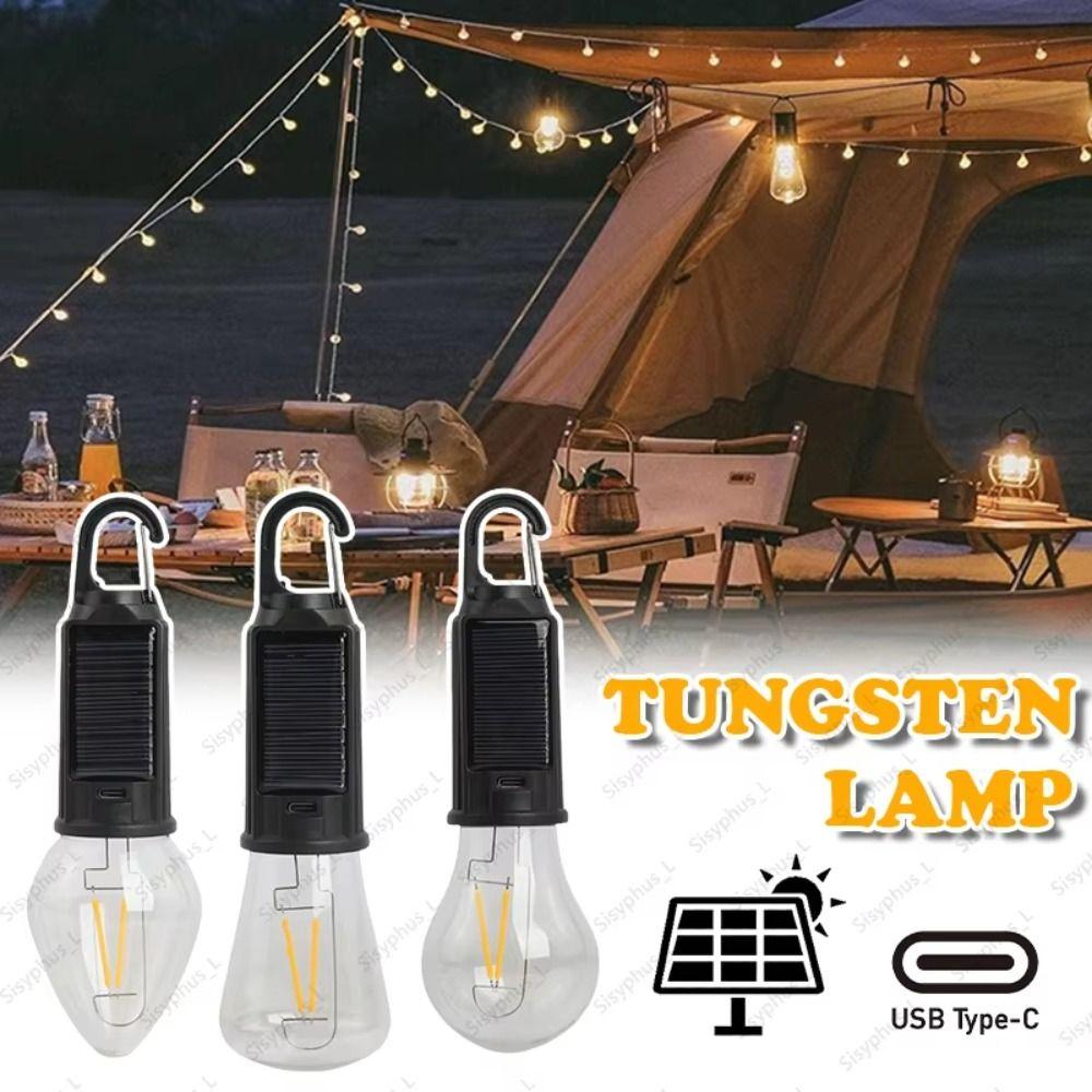 USB Rechargeable Solar Powered LED Lamp Solar Powered Camping Lamp  Outdoor Activities