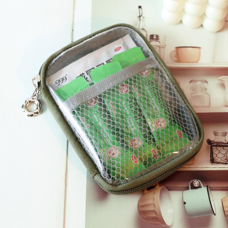 

1Pcs Headphone Data Cable PVC Clear Storage Bag Waterproof Large Capacity Toiletry Bag Multi-functional Hard Shell Organizer зелений