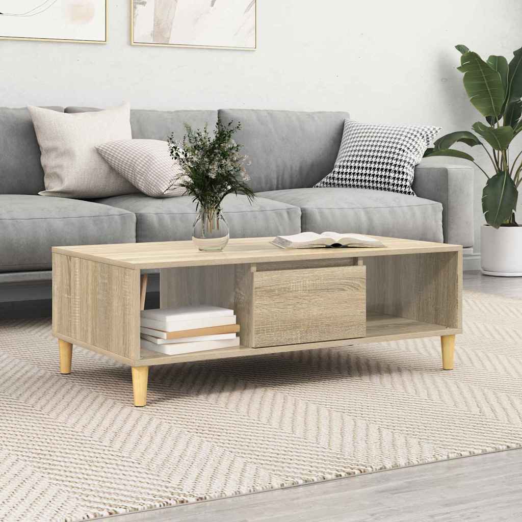 vidaXL Couchtisch Sonoma-Eiche 102 x 55 x 35 cm Holzwerkstoff braun