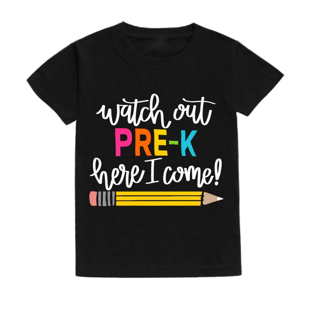 First Day of Kindergarten Kid TShirt Girl Boy Clothes Back To School Shirt Preschool 15th Grade Child Shirts School Opens Gift