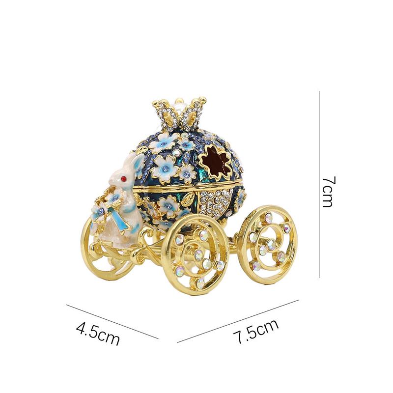 Pudełko na pierścionki ślubne w kształcie dyni, Karoca Księżniczki Blossom z Wiśniami, Ozdoby do Dekoracji Domowego Biurka, Organizer na Biżuterię, Prezent dla Dziewczyny