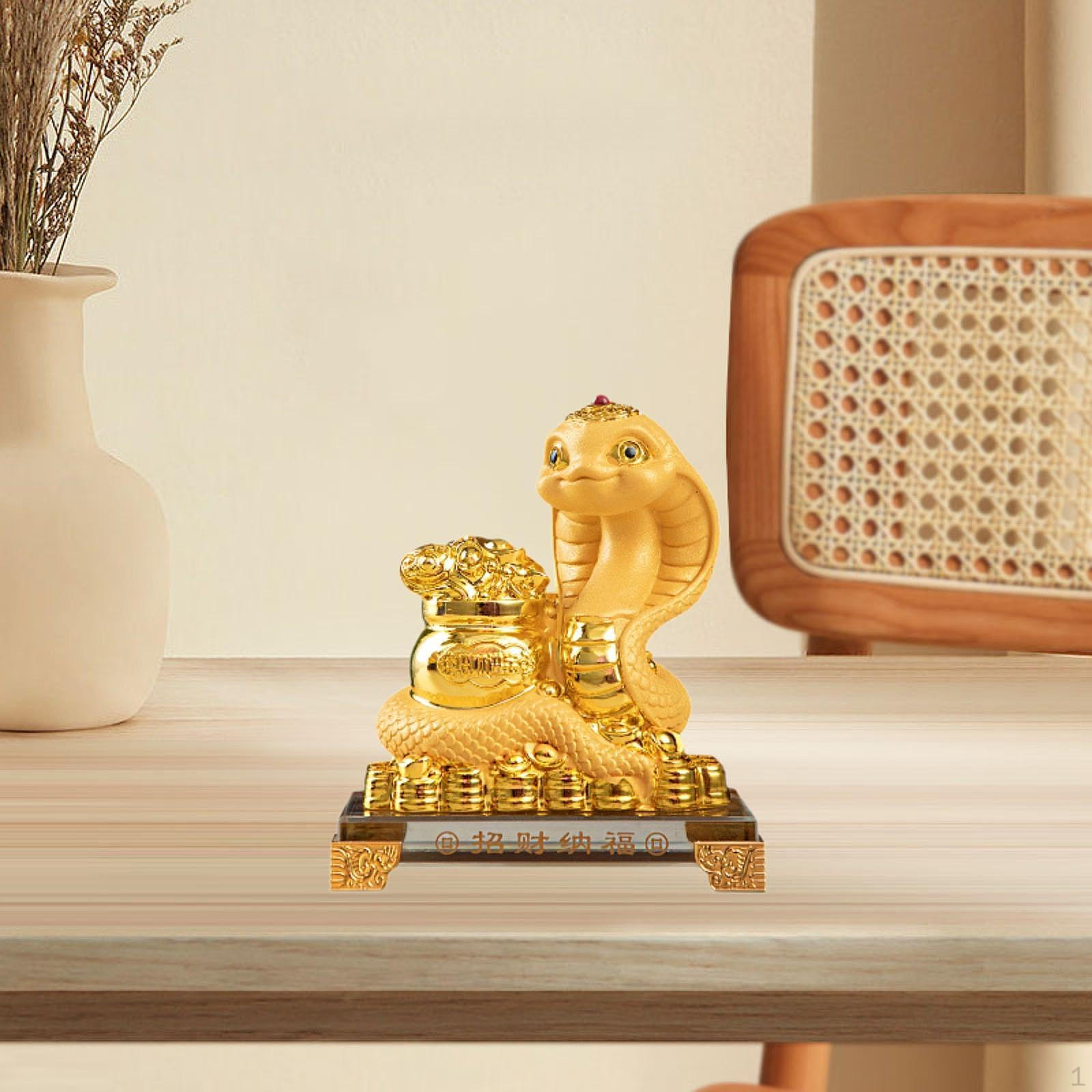 

Статуя года змеи, китайский лунный декор, художественное ремесло, настольное украшение для спальни Style B