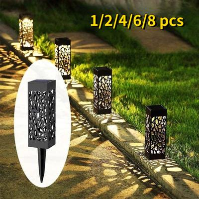 Solar LED Lawn Light Outdoor Waterproof Garden Decor Lamp for Pavilion Yard Landscape Buried Lamps Garden Lawn Lights
