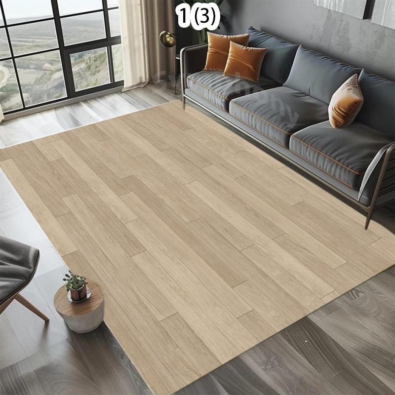 Holzmaserung Teppich Retro Fußmatte Rutschfester Teppich für Wohnzimmer Schlafzimmer Waschbar für Kinderzimmer Minimalistische Fußmatte