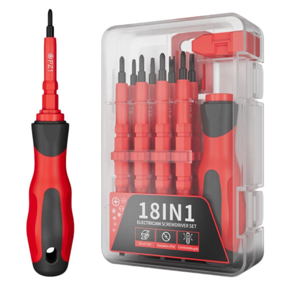 10pcs 18in1 Double-ended Screwdriver Non-Slip Handle Screwdriver Kit Screwdriver Set  Repair Tools