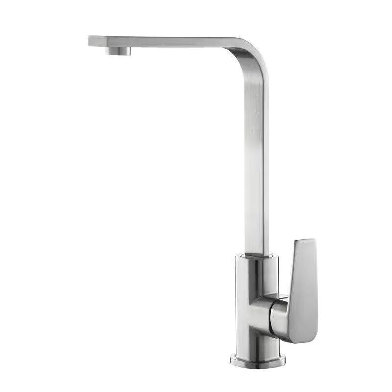 SIOYIE Stainless Steel Kitchen Sink Faucet with Rotatable Flat Spout