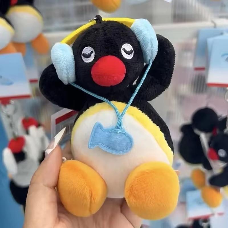 Pinguin Plüsch Schlüsselanhänger Spielzeug Niedliche Kopfhörer Tragende Stoffpuppe Lustige Cartoon Tasche Anhänger Rucksack Geldbörse Dekor Überraschungsgeschenk