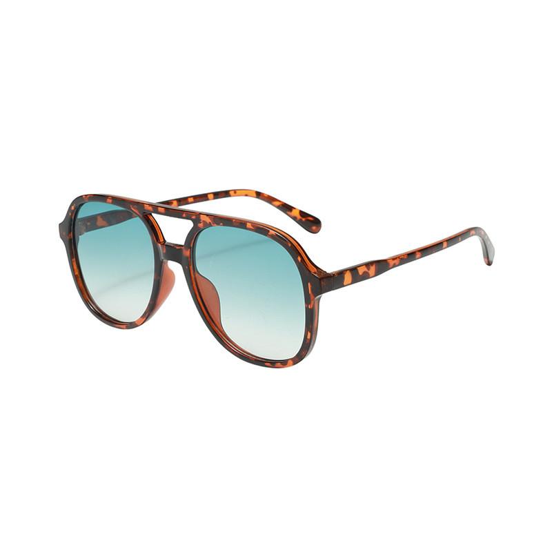 

Trendy Oversized Sun Eyewear With Pc Frame For Festivals And Parties TortoiseFrameBlue