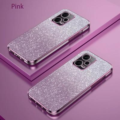 Luxury Gradient Glitter Plating Case For Xiaomi Redmi Note 12 Pro 12S 11 10 9 9S Redmi 13C 12C 10C K60 K50 Silicone Back Cover
