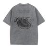 Anime Attack On Titan Acid T Shirts Casual Vintage Washed Shingeki No Kyojin Tee Short Sleeve Manga Gothic Tops Summer