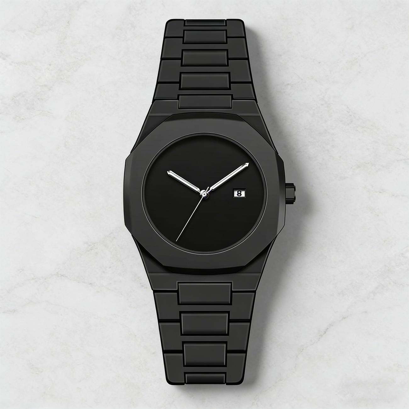 

New trendy light luxury men s business waterproof high-quality brand watch with large dial quartz men s watch