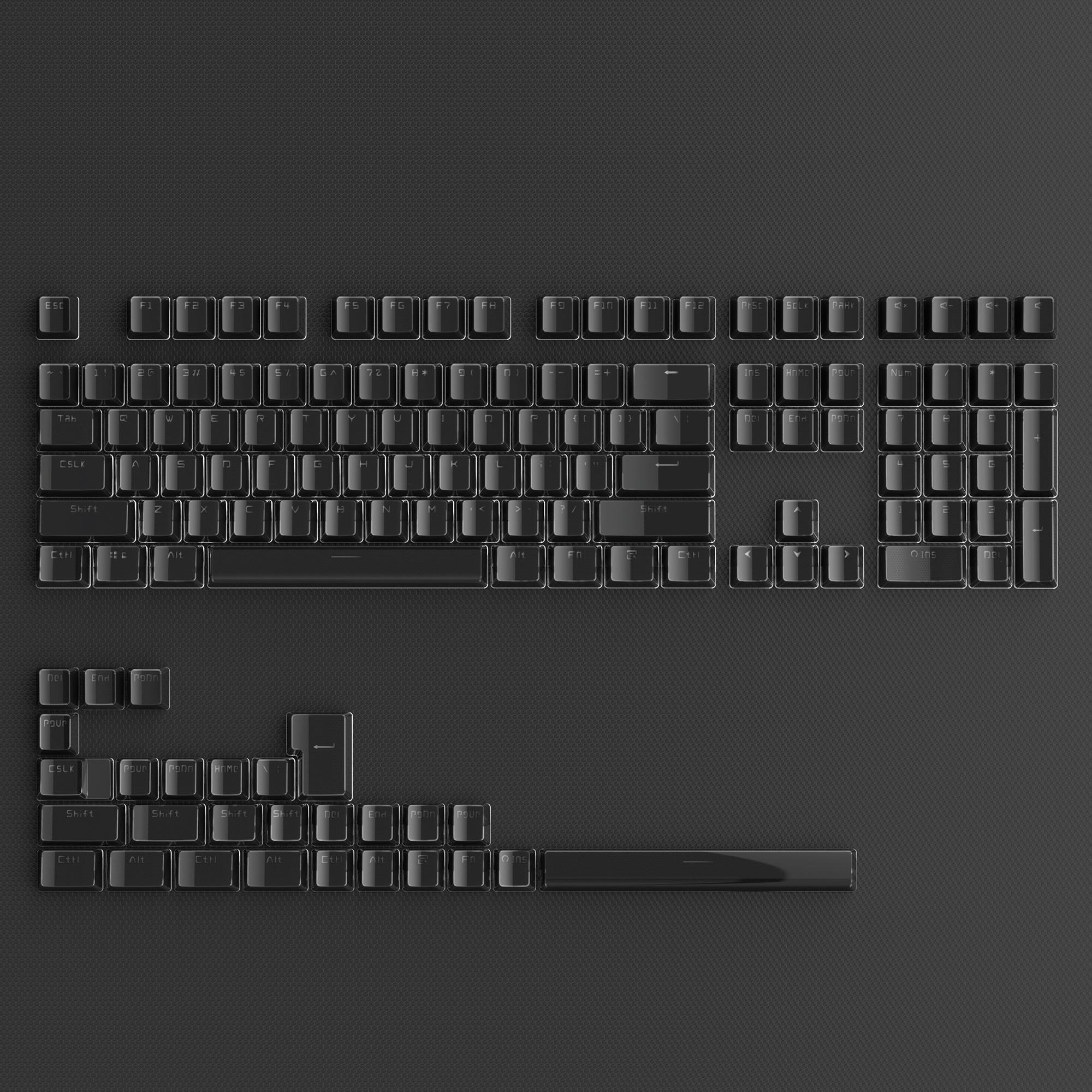 

113 клавишных колпачков Jelly Round Side Keycaps Ice Crystal Translucent Pink OEM Profile Key cap для механической клавиатуры Cherry MX 61 68 104