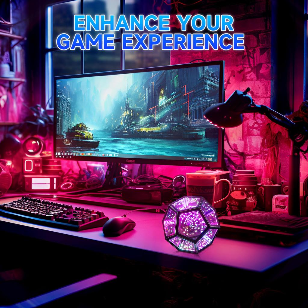 RGB LED Night Light Colorful Smart APP Control Creative Table Lamp Rotating Light for Bedrooms Party Home Decor Mirror Art Light