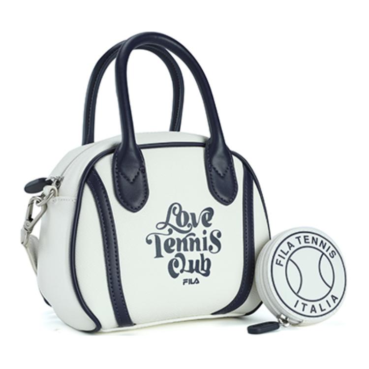 Fila Módní Ležérní Univerzální PU Kompozitní Kůže Taška přes rameno Crossbody Mini Dámské tašky Cloud-Mushroom-White F13W429162FWT