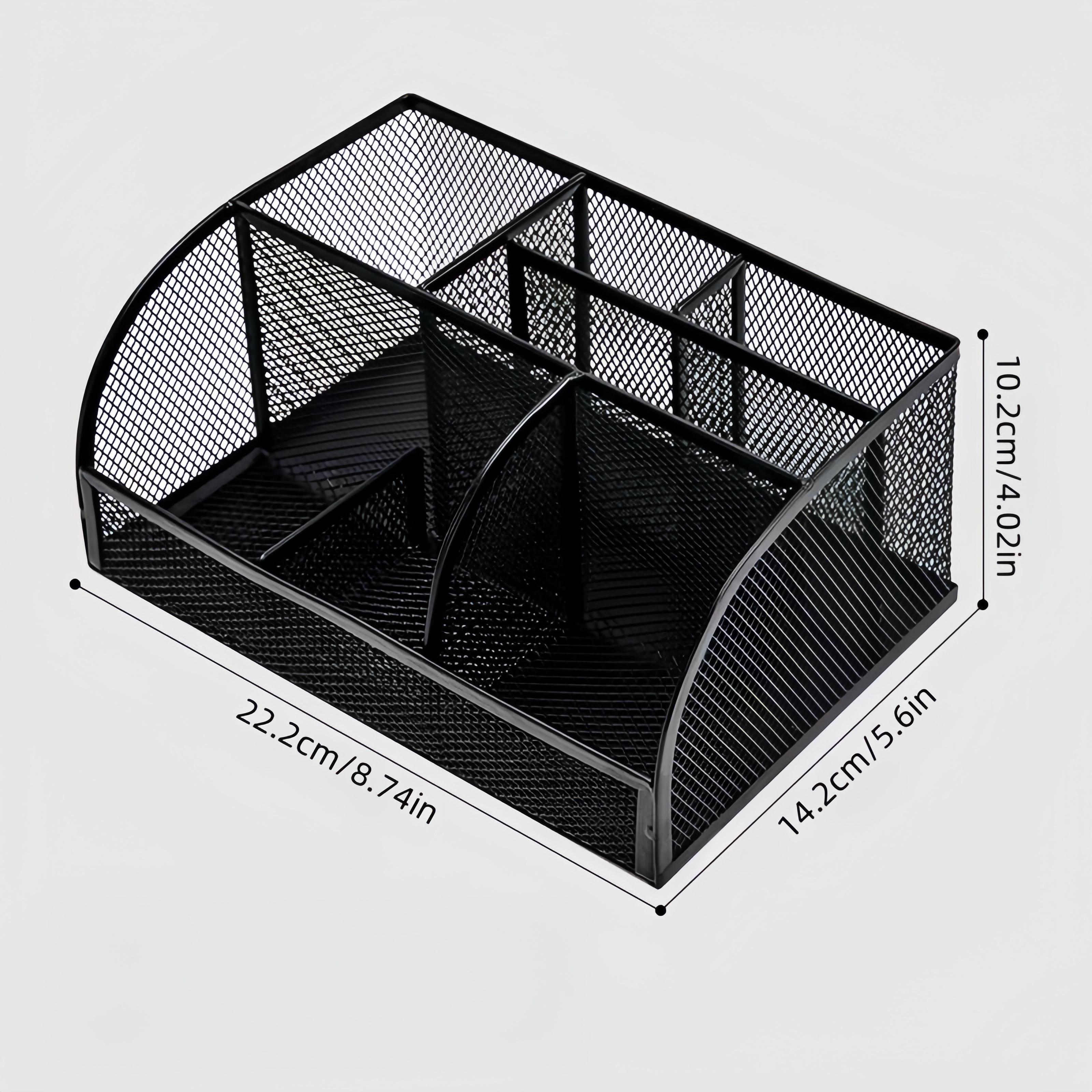 

1шт Настольный органайзер с несколькими отделениями, Минималистский органайзер, Органайзер для кистей для макияжа, Держатель для ручек, Офисный ящик, Украшения для дома и офиса чёрный