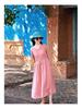 2026 Summer Cotton Linen V-Neck Artistic Long Dress for Women