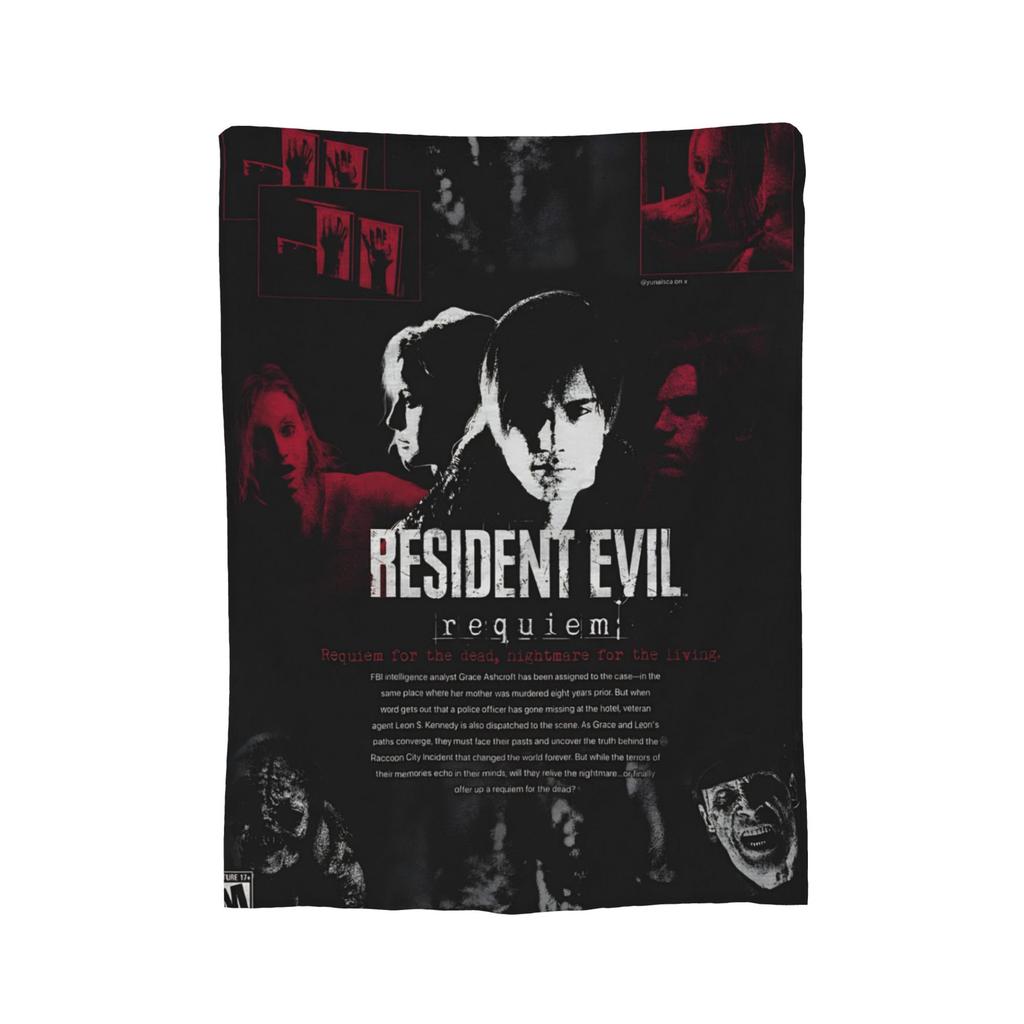 Residents Evils 9 Print Blanket For Men Women Super Soft Cozy Games Throw Blankets for Living Room 50x60 Inches Multiple Sizes